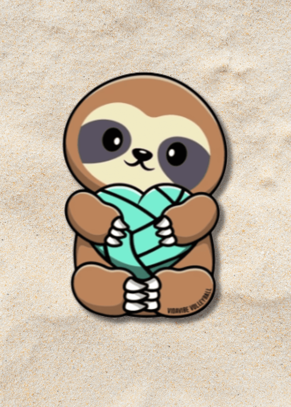 Sloth Volleyball Sticker